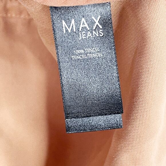 Max Jeans Small Orange Zip Front Jacket Lightweight Cinch Waist Utility Casual - Picture 12 of 13